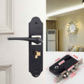 BL07 Modern Black Apartment Lock Door Handle Lock Set 35-45mm Door Lock with Keys